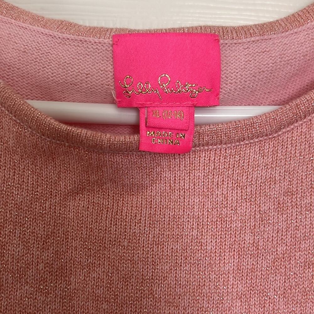 Lilly Pulitzer Carynn paradise pink sweater dress girls size XL 12/14 - Picture 3 of 6